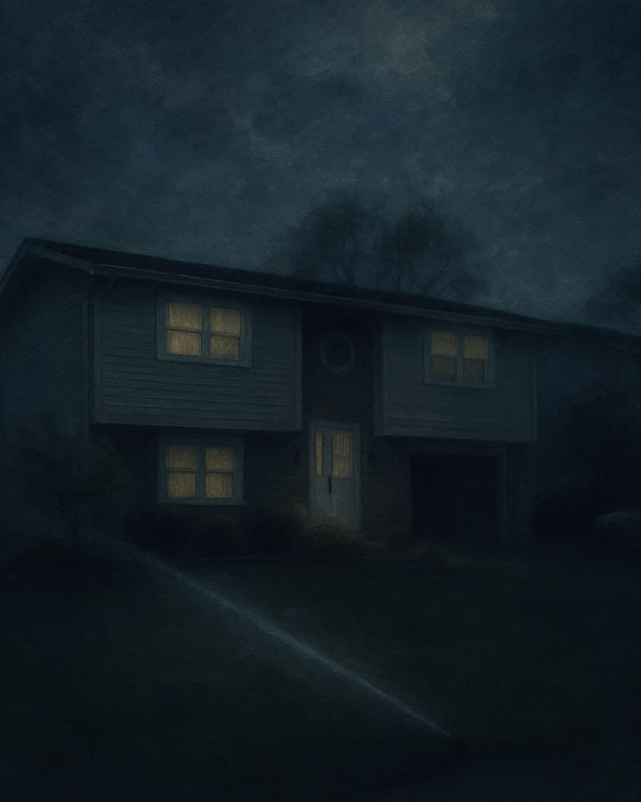 A split-level home in a hushed Whistler moonlight nocturne